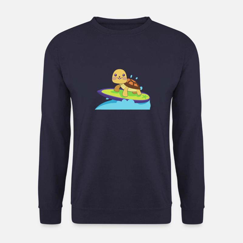 Schildkröte auf surfbrett - Unisex Pullover - Navy