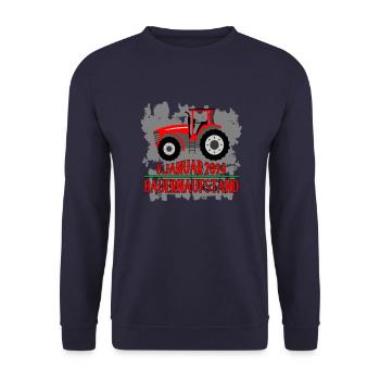 8 Januar 2024 Bauernproteste Bauernaufstand Streik - Unisex Pullover - Navy - Vorne - Alina (178cm) & Michal (187cm)