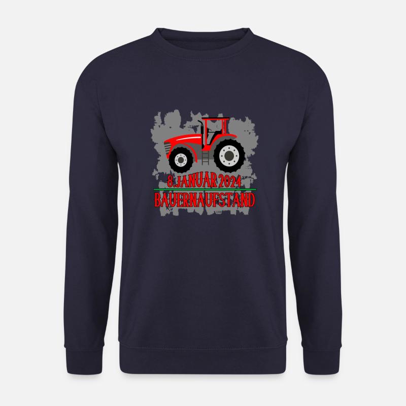 8 Januar 2024 Bauernproteste Bauernaufstand Streik - Unisex Pullover - Navy