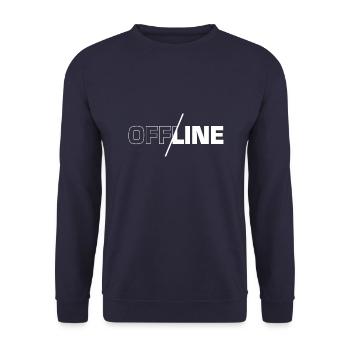 Offline - Unisex Sweatshirt - navy - Front - Alina (178cm) & Michal (187cm)