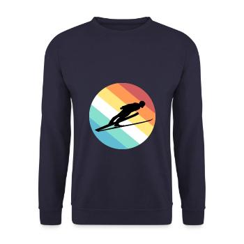 Skisprung - Unisex Pullover - Navy - Vorne - Alina (178cm) & Michal (187cm)