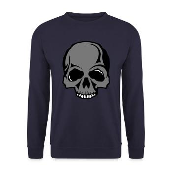 tete de mort crane 1511246 - Sweat-shirt Unisexe - marine - Devant - Alina (178cm) & Michal (187cm)