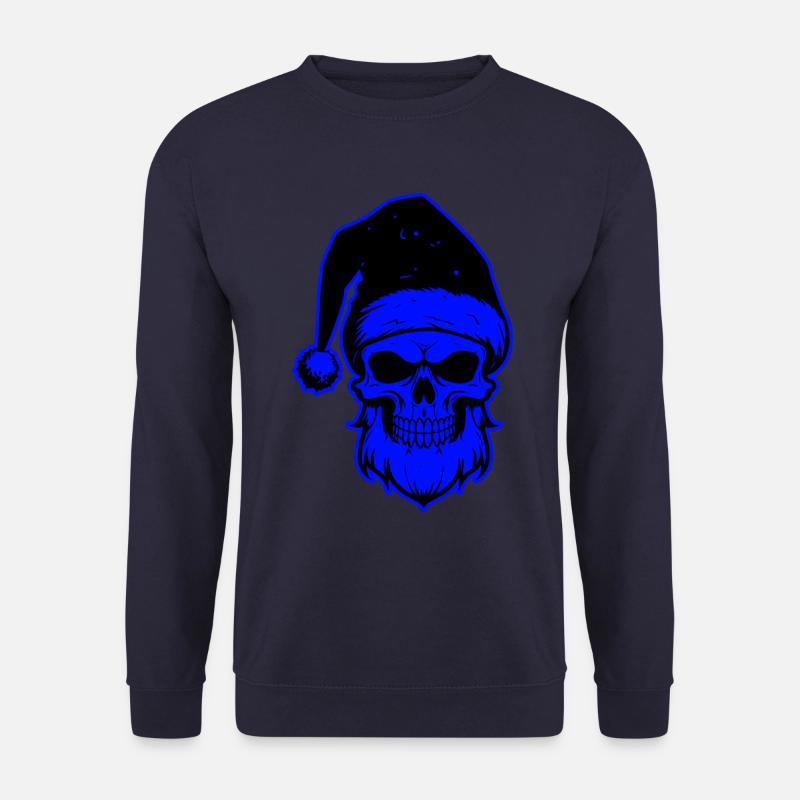 Santa Claus Skull Skeleton - Unisex Sweatshirt - navy