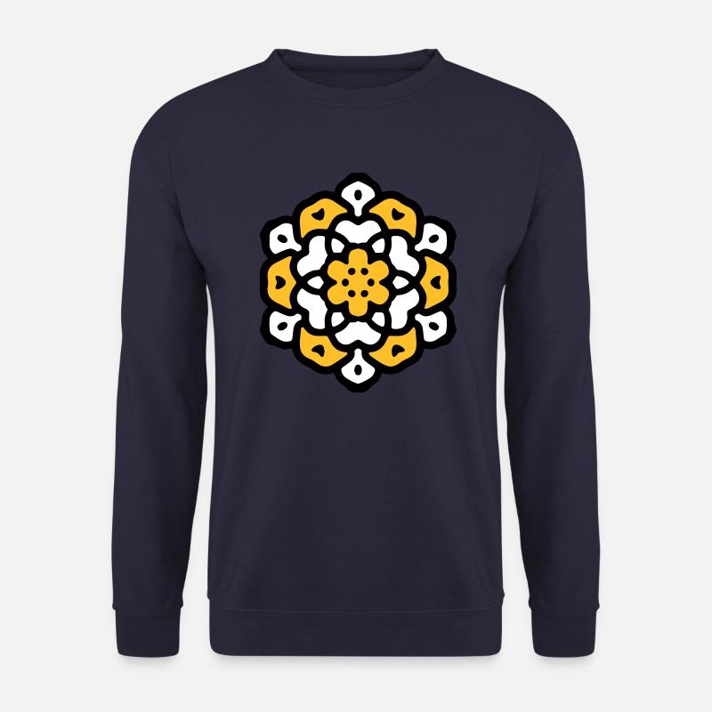 Flower Flower Mandala - Unisex Sweatshirt - navy