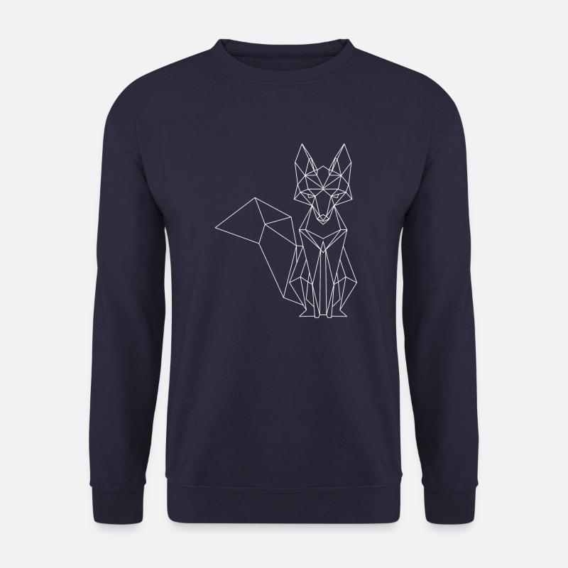 Geometrischer Fuchs - Unisex Pullover - Navy