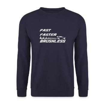 Brushless RC Car ferngesteuert LiPo - Unisex Pullover - Navy - Vorne - Alina (178cm) & Michal (187cm)