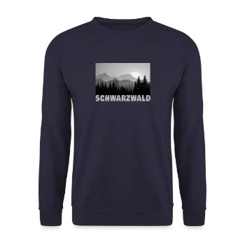 Schwarzwald Natur Wandern Berge - Unisex Pullover - Navy - Vorne - Alina (178cm) & Michal (187cm)