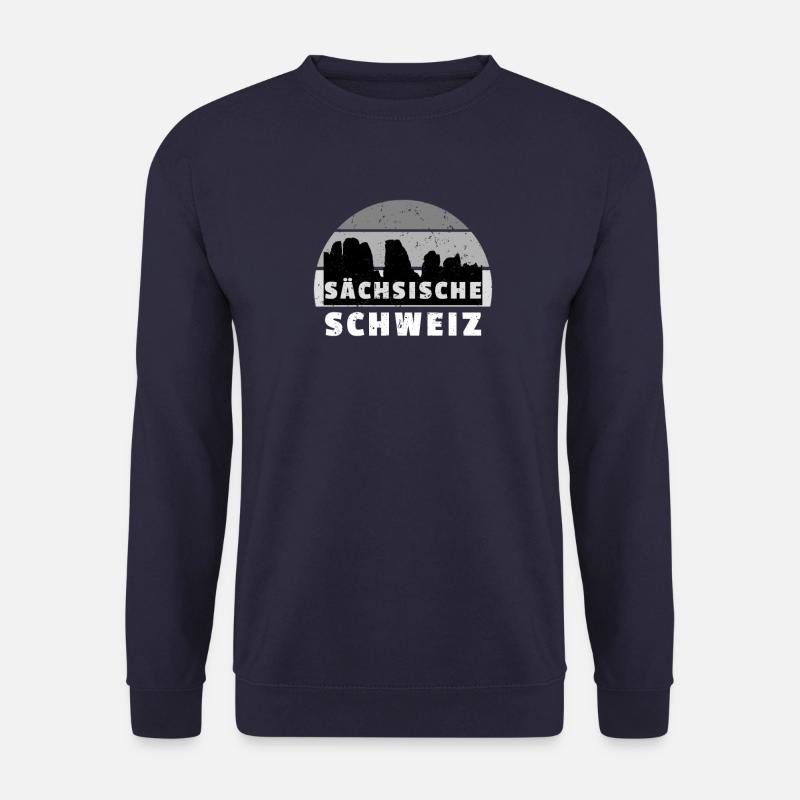 Sachsische Schweiz Wandern Klettern Vintage - Unisex Pullover - Navy