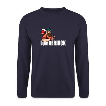 Lumberjack - Holzfäller - Unisex Sweatshirt - navy - Front - Alina (178cm) & Michal (187cm)
