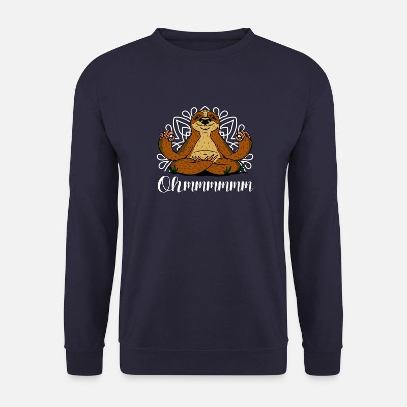 Yoga dovendyr ohmmm - Unisex sweater - marineblå