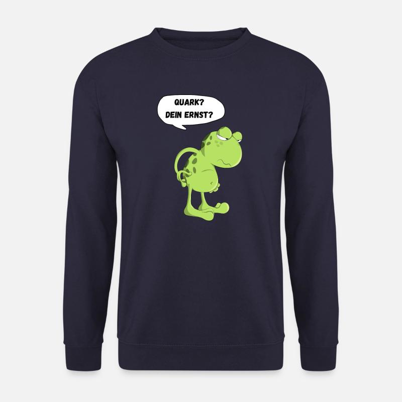 Frosch Kröte Quark Dein Ernst Lustiger Spruch Fun - Unisex Pullover - Navy