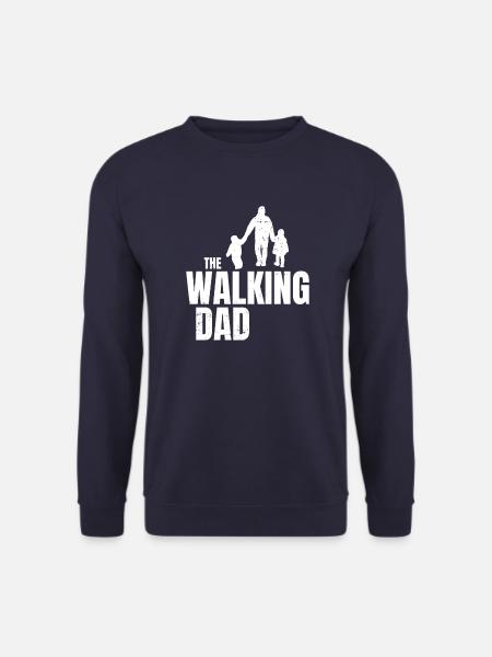 The Walking Dad Lustiger Spruch Papa Kinder Vater - Unisex Pullover - Navy