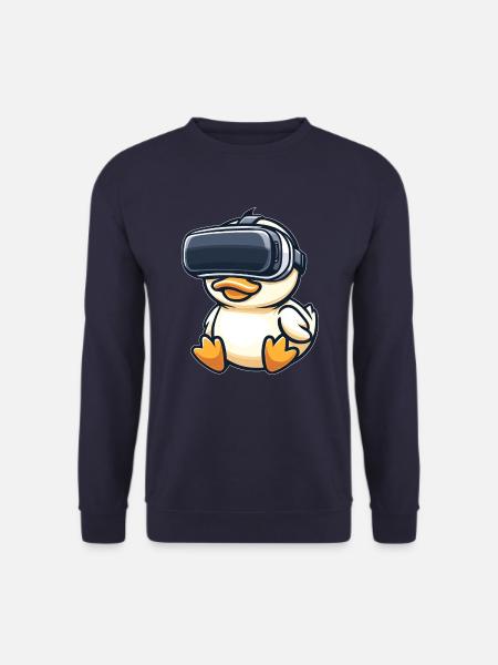 Ente Erpel VR Virtual Reality Gamer Zocker Süß - Unisex Pullover - Navy