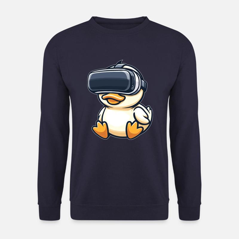 Ente Erpel VR Virtual Reality Gamer Zocker Süß - Unisex Pullover - Navy