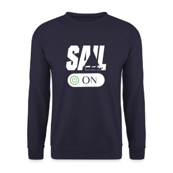 sailing segeln segelboot - Unisex Pullover - Navy - Vorne - Alina (178cm) & Michal (187cm)