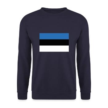 Flag Estonia Flag, flag of Estonia - Unisex Sweatshirt - navy - Front - Alina (178cm) & Michal (187cm)