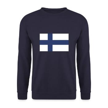 Flag Finland, Finland's flag, flag of Finland - Unisex Sweatshirt - navy - Front - Alina (178cm) & Michal (187cm)