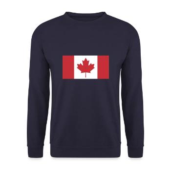Flagge Kanada, Flagge Kanadas - Unisex Pullover - Navy - Vorne - Alina (178cm) & Michal (187cm)