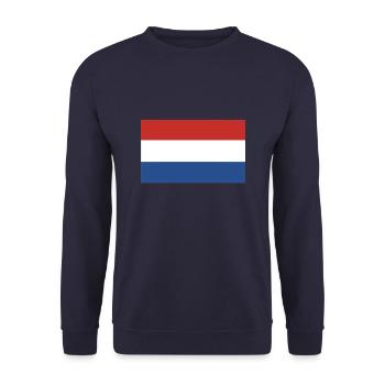Drapeau Pays-Bas, flag of the Netherlands - Sweat-shirt Unisexe - marine - Devant - Alina (178cm) & Michal (187cm)