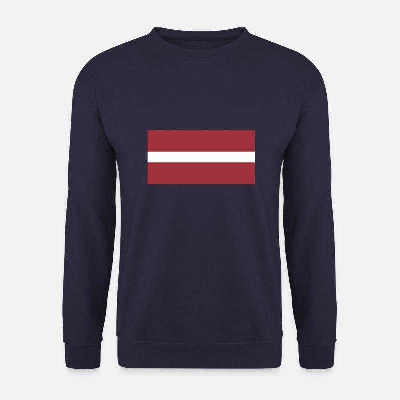 Drapeau Lettonie, drapeau de la Lettonie, drapeau de la Latvia - Sweat-shirt Unisexe - marine