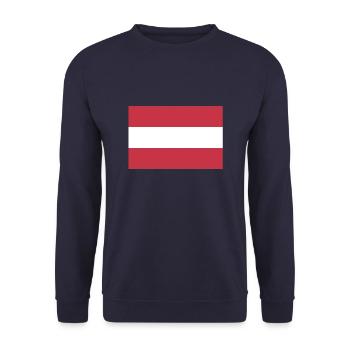 Flag of Austria, Flag of Austria, Austria - Unisex Sweatshirt - navy - Front - Alina (178cm) & Michal (187cm)