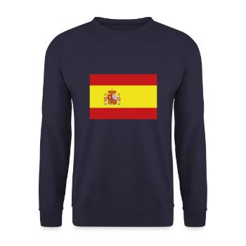 Drapeau de l’Espagne, Drapeau de l’Espagne, Espagne - Sweat-shirt Unisexe - marine - Devant - Alina (178cm) & Michal (187cm)