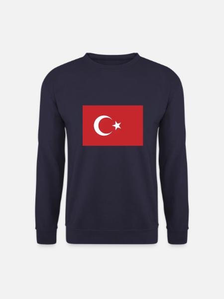 Flagge der Türkei, Flagge Türkei - Unisex Pullover - Navy