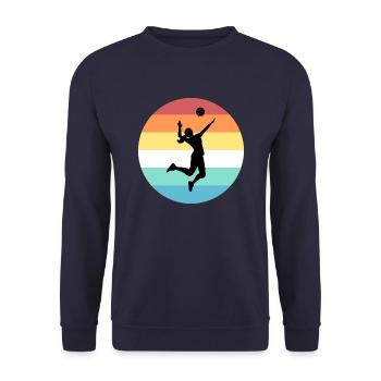 Volleyballer - Sweat-shirt Unisexe - marine - Devant - Alina (178cm) & Michal (187cm)
