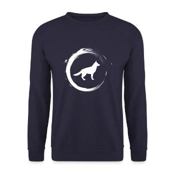 German shepherd - Unisex Sweatshirt - navy - Front - Alina (178cm) & Michal (187cm)