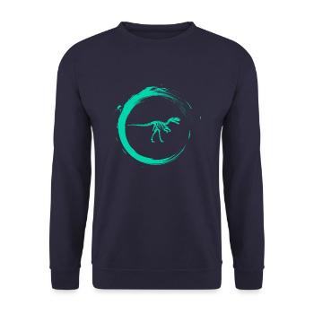 Dinosaurier - Unisex Pullover - Navy - Vorne - Alina (178cm) & Michal (187cm)