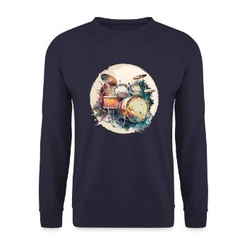 Percussion - Unisex Sweatshirt - navy - Front - Alina (178cm) & Michal (187cm)