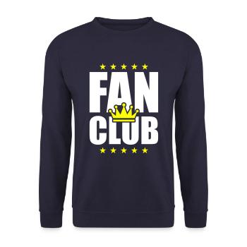 Fan Club Krone - Unisex Sweatshirt - navy - Front - Alina (178cm) & Michal (187cm)