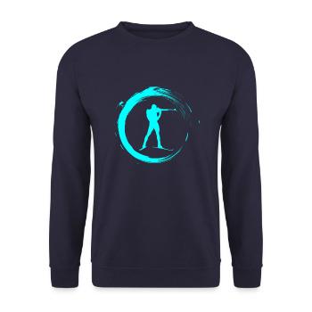 biathlon - Unisex Sweatshirt - navy - Front - Alina (178cm) & Michal (187cm)