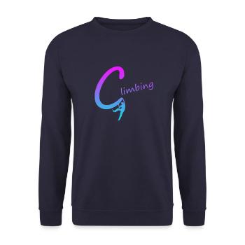 Klettern Bergsteigen - Unisex Pullover - Navy - Vorne - Alina (178cm) & Michal (187cm)