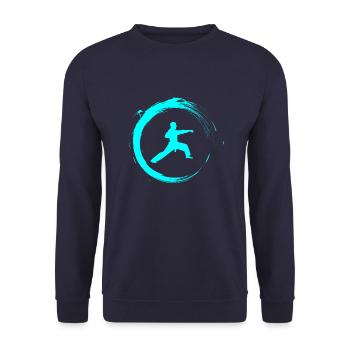 martial Arts - Unisex Sweatshirt - navy - Front - Alina (178cm) & Michal (187cm)