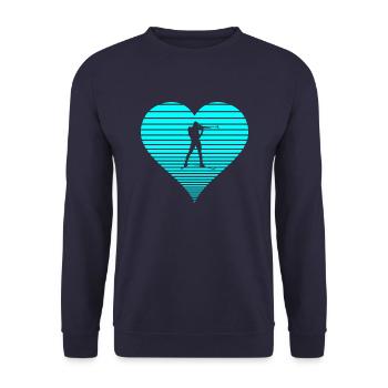 biathlon - Unisex Sweatshirt - navy - Front - Alina (178cm) & Michal (187cm)