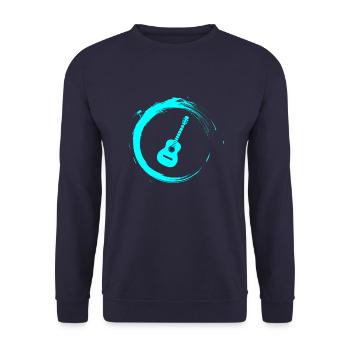 guitar - Unisex Sweatshirt - navy - Front - Alina (178cm) & Michal (187cm)