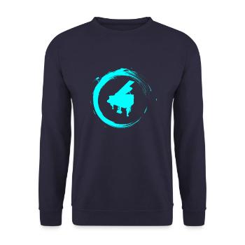 Piano - Unisex Pullover - Navy - Vorne - Alina (178cm) & Michal (187cm)