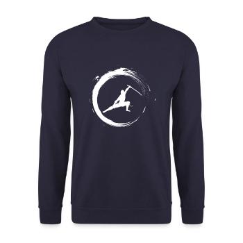 Ninja - Unisex Sweatshirt - navy - Front - Alina (178cm) & Michal (187cm)