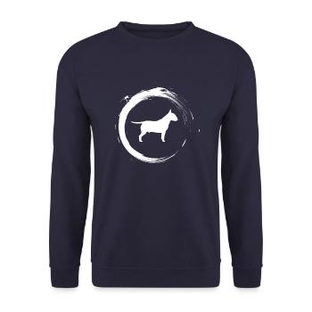 Bull Terrier - Unisex Sweatshirt - navy - Front - Alina (178cm) & Michal (187cm)
