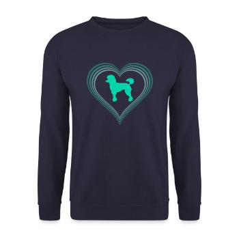 poodle - Unisex Sweatshirt - navy - Front - Alina (178cm) & Michal (187cm)