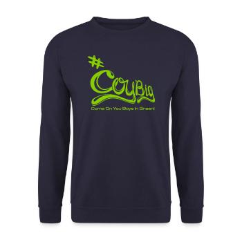 COYBIG - Come on you boys in green - Unisex Sweatshirt - navy - Front - Alina (178cm) & Michal (187cm)