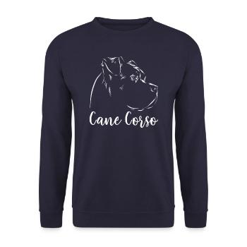 Cane Corso - Hunde Fan - Unisex Pullover - Navy - Vorne - Alina (178cm) & Michal (187cm)