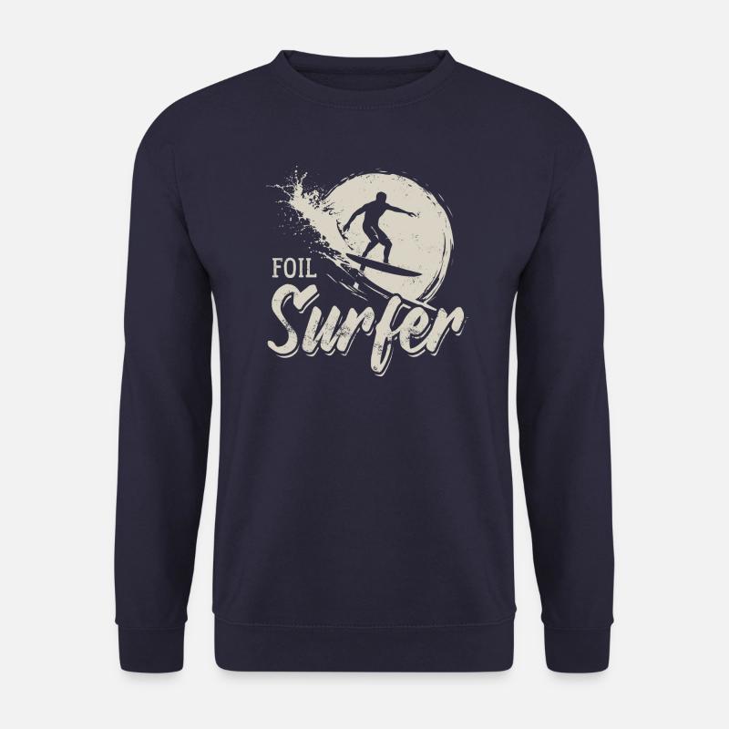 Foil Surfer - Wave - Surfer - Gift - Unisex Sweatshirt - navy