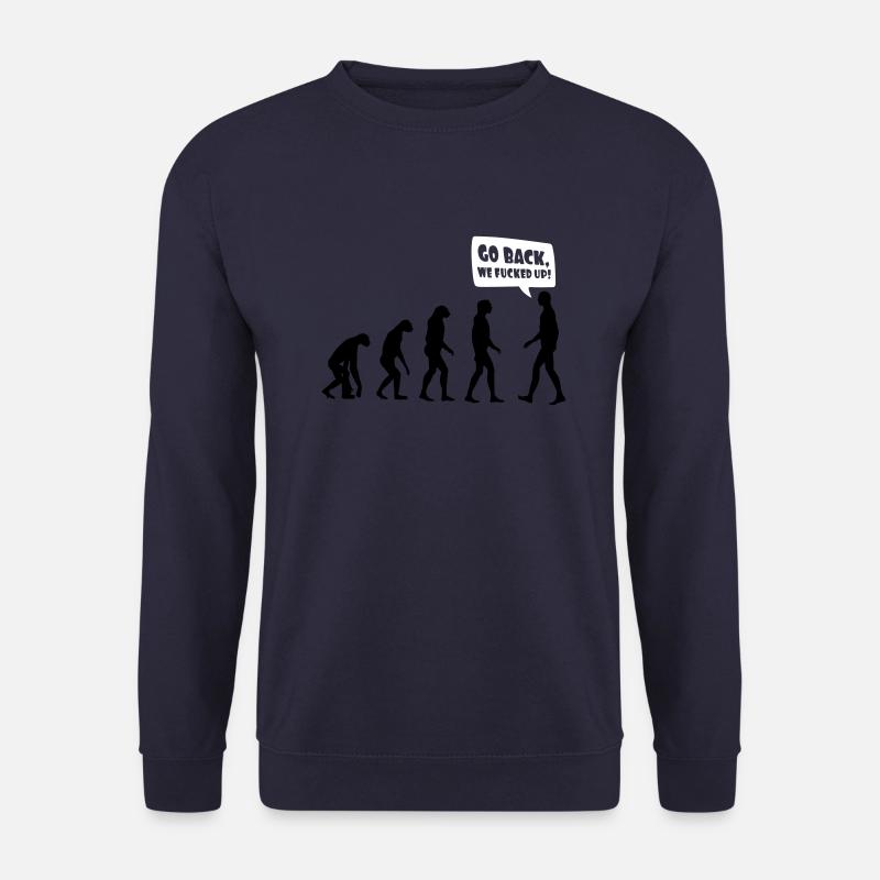 Evolution fucked up - Evolution verkackt - Unisex Pullover - Navy
