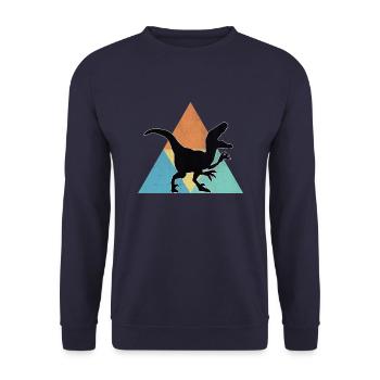 dinosaure - Sweat-shirt Unisexe - marine - Devant - Alina (178cm) & Michal (187cm)