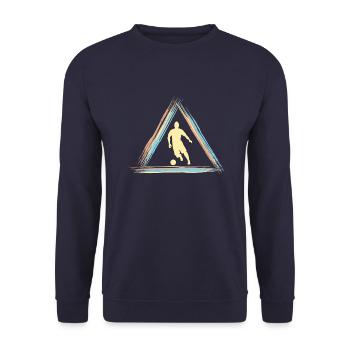 Fussball - Unisex Pullover - Navy - Vorne - Alina (178cm) & Michal (187cm)