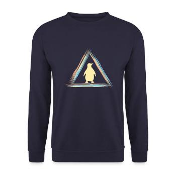 Pinguin - Unisex Pullover - Navy - Vorne - Alina (178cm) & Michal (187cm)