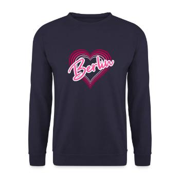Berlin - Sweat-shirt Unisexe - marine - Devant - Alina (178cm) & Michal (187cm)