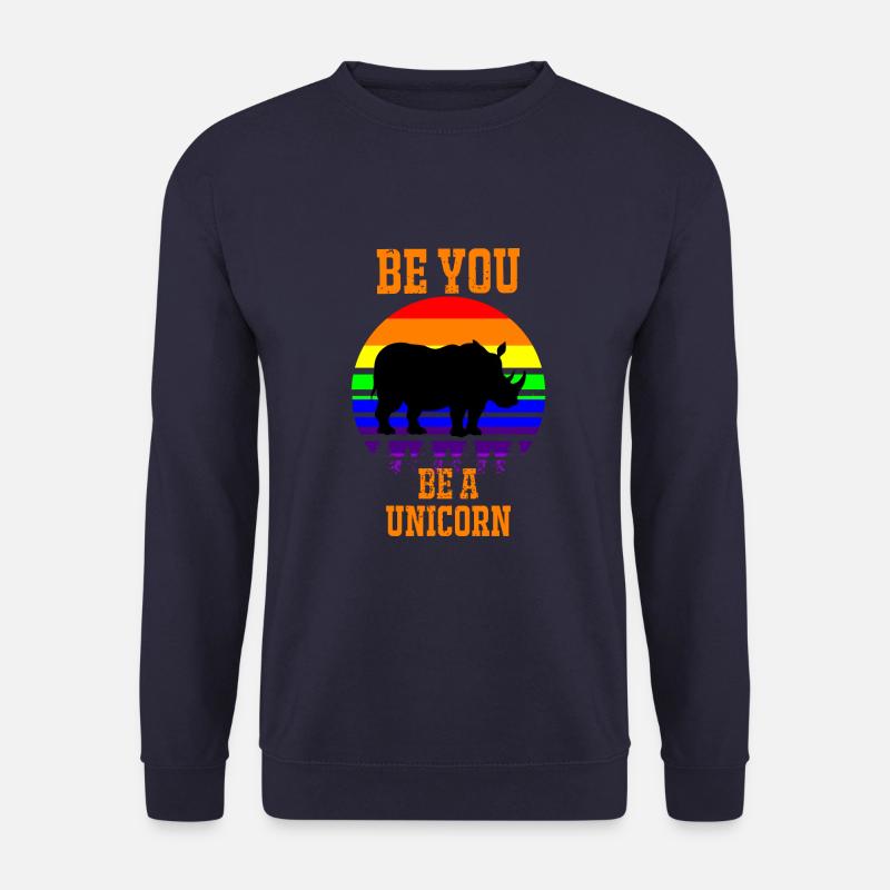 CSD - Be You Unicorn - Schwule Lesben Bisexuell - Unisex Pullover - Navy